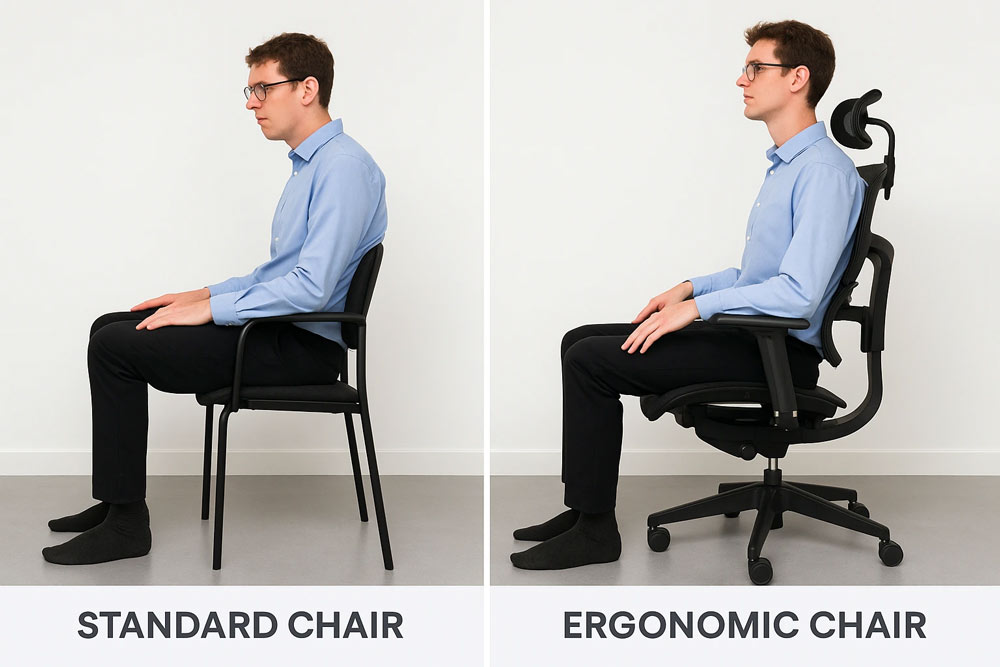 صندلی اداری مناسب قد